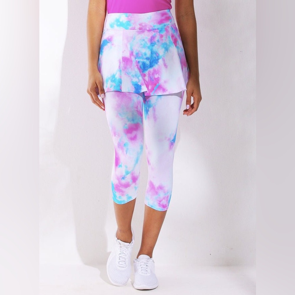Dona Jo Skirted Capri (Hipster) Leggings Size S